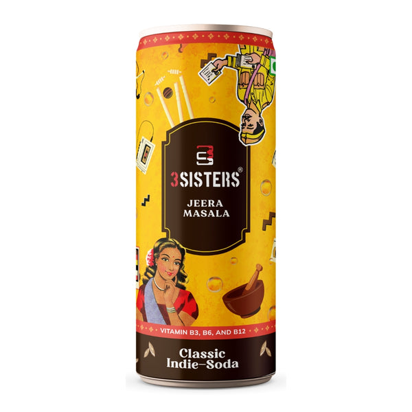 3Sisters Indie-Soda - Jeera Masala (12 Cans)