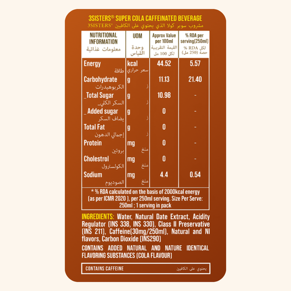 3Sisters - Super Cola (Made With Real Dates)