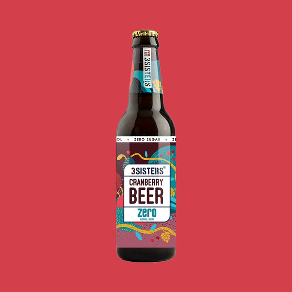 3Sisters Sugar-free Non-alcoholic Beers – Cranberry (Glass Pints)