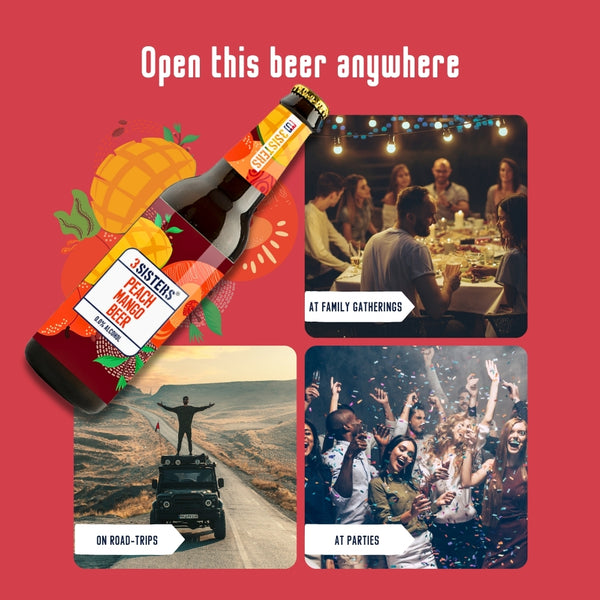 3Sisters Non-alcoholic Beer - Peach Mango