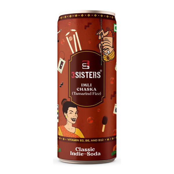 3Sisters Indie-Soda - Imli Chaska (12 Cans)