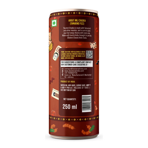 3Sisters Indie-Soda - Imli Chaska (12 Cans)