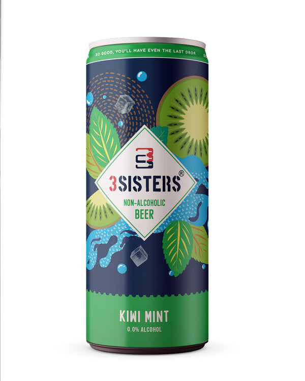 3Sisters Non-alcoholic Beer - Kiwi Mint (6 & 12 Cans)