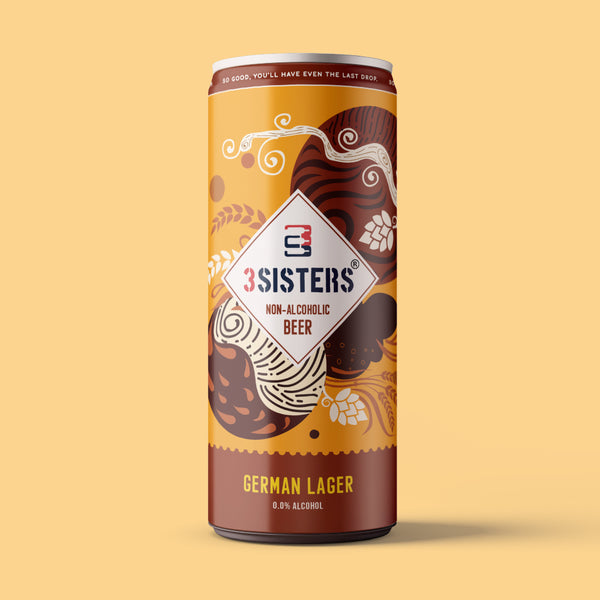 3Sisters Non-alcoholic Beer - German Lager (6 & 12 Cans)