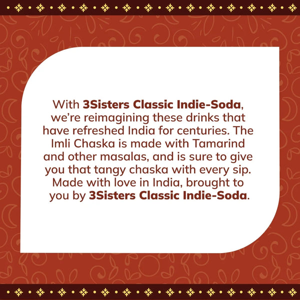 3Sisters Indie-Soda - Imli Chaska (12 Cans)