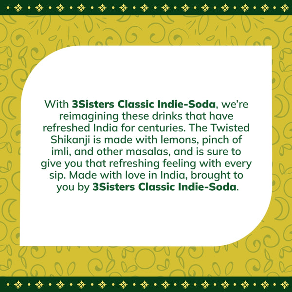 3Sisters Indie-Soda - Twisted Shikanji (12 Cans)