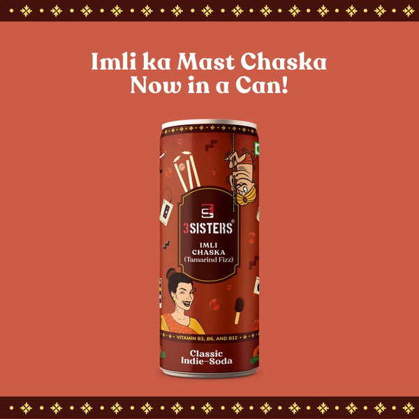 3Sisters Indie-Soda - Imli Chaska (12 Cans)
