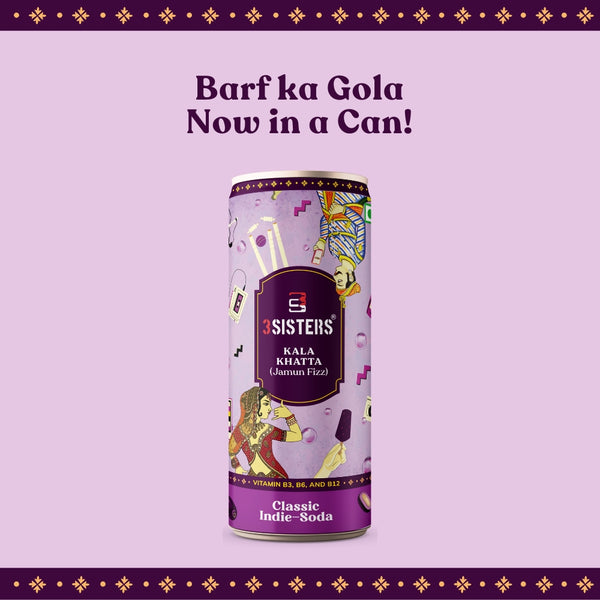 3Sisters Indie-Soda - Kala Khatta (12 Cans)