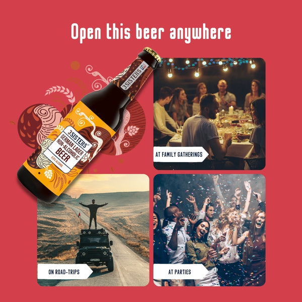 3Sisters Non-alcoholic Beer - German Lager