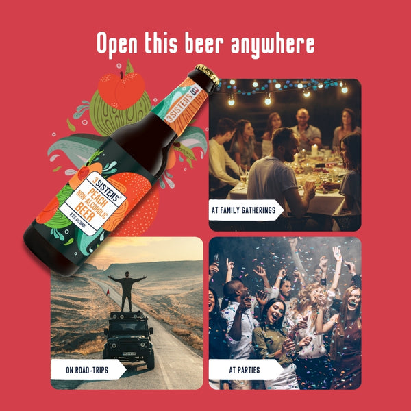 3Sisters Non-alcoholic Beer - Peach