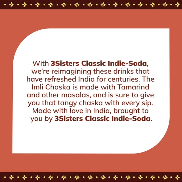 3Sisters Indie-Soda - Imli Chaska (12 Cans)