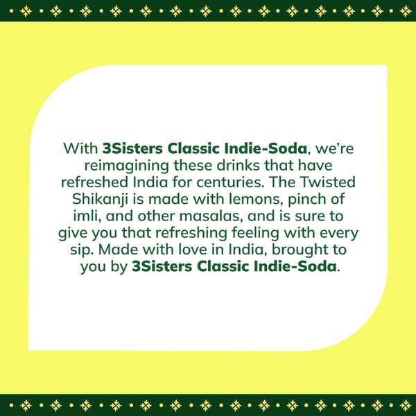 3Sisters Indie-Soda - Twisted Shikanji (12 Cans)