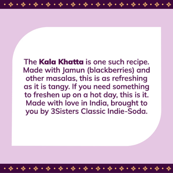 3Sisters Indie-Soda - Kala Khatta (12 Cans)
