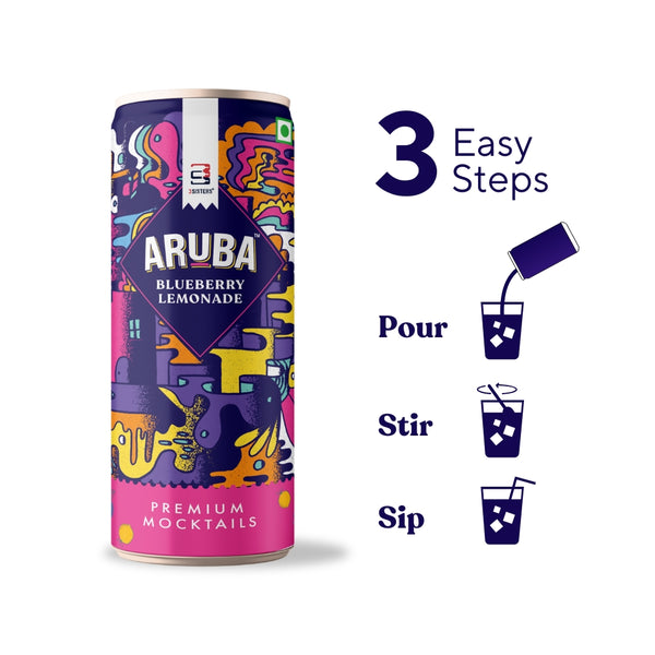 Aruba - Blueberry Lemonade Mocktail (12 Cans)