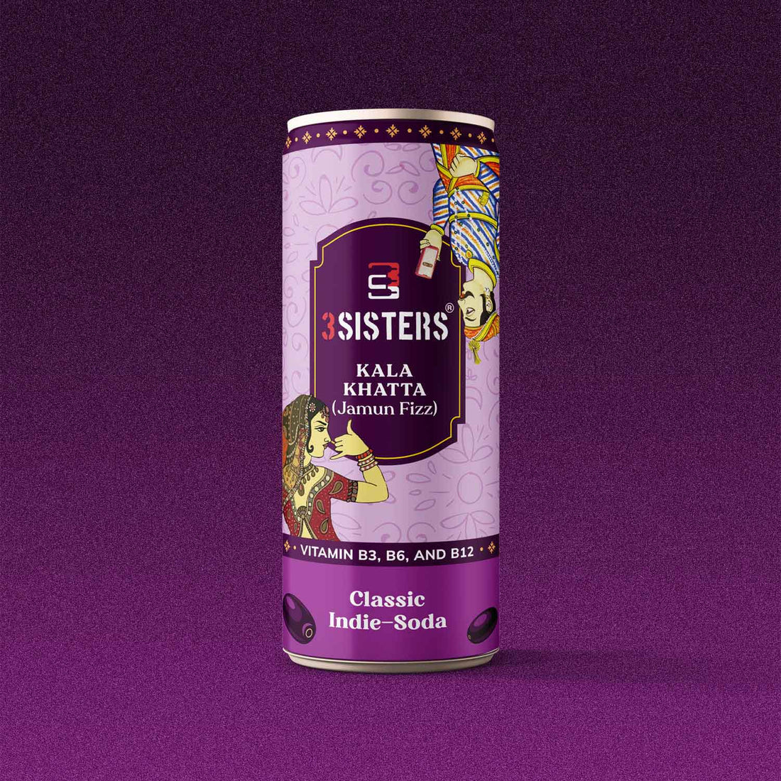 3Sisters Indie-Soda - Kala Khatta (12 Cans)