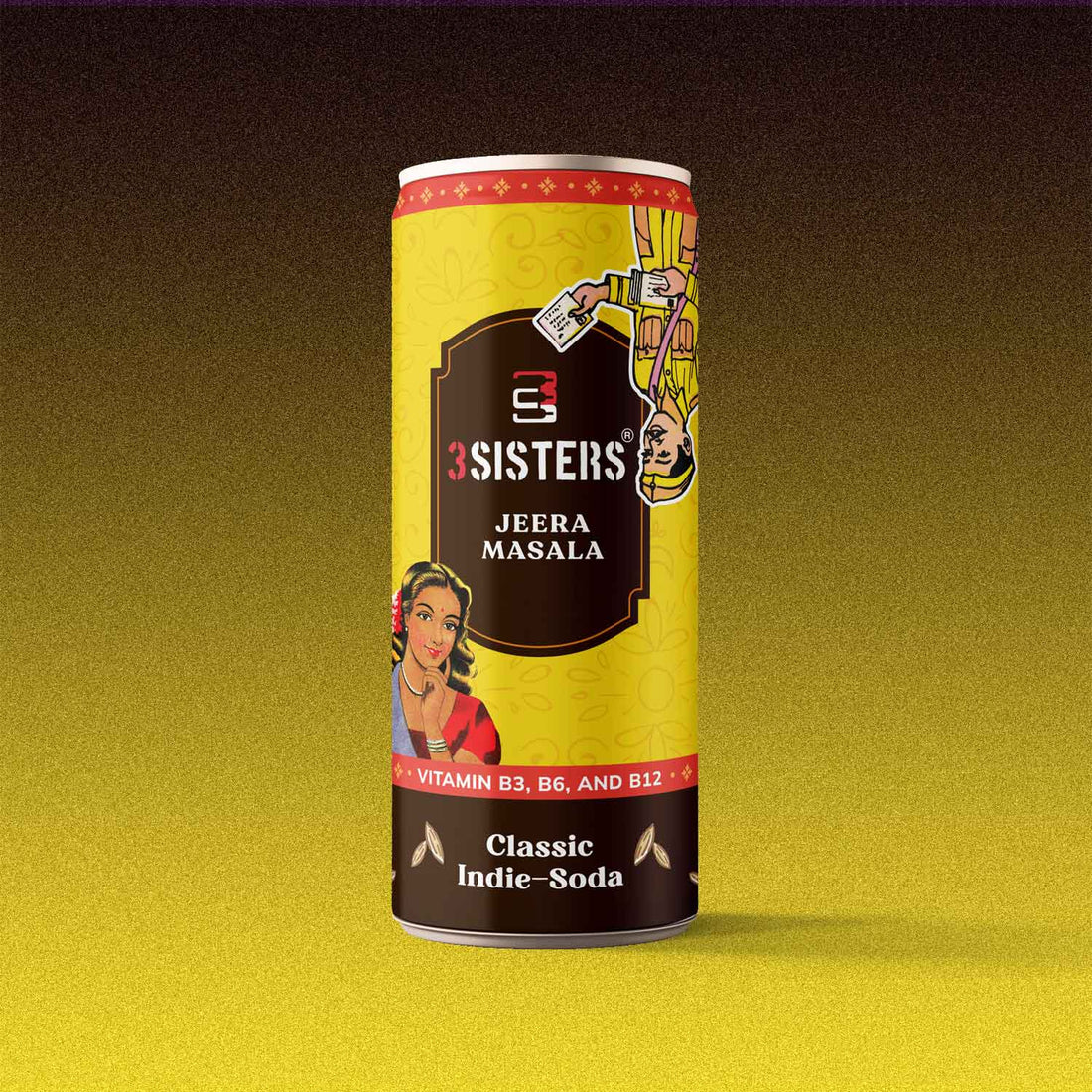 3Sisters Indie-Soda - Jeera Masala (12 Cans)