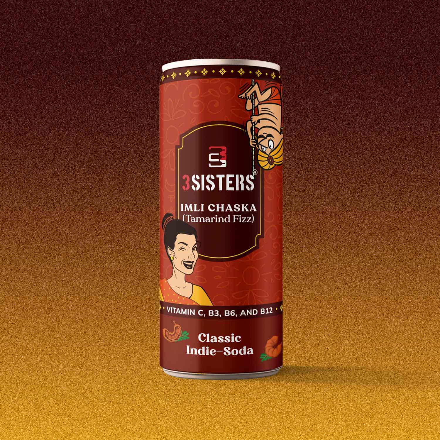 3Sisters Indie-Soda - Imli Chaska (12 Cans)