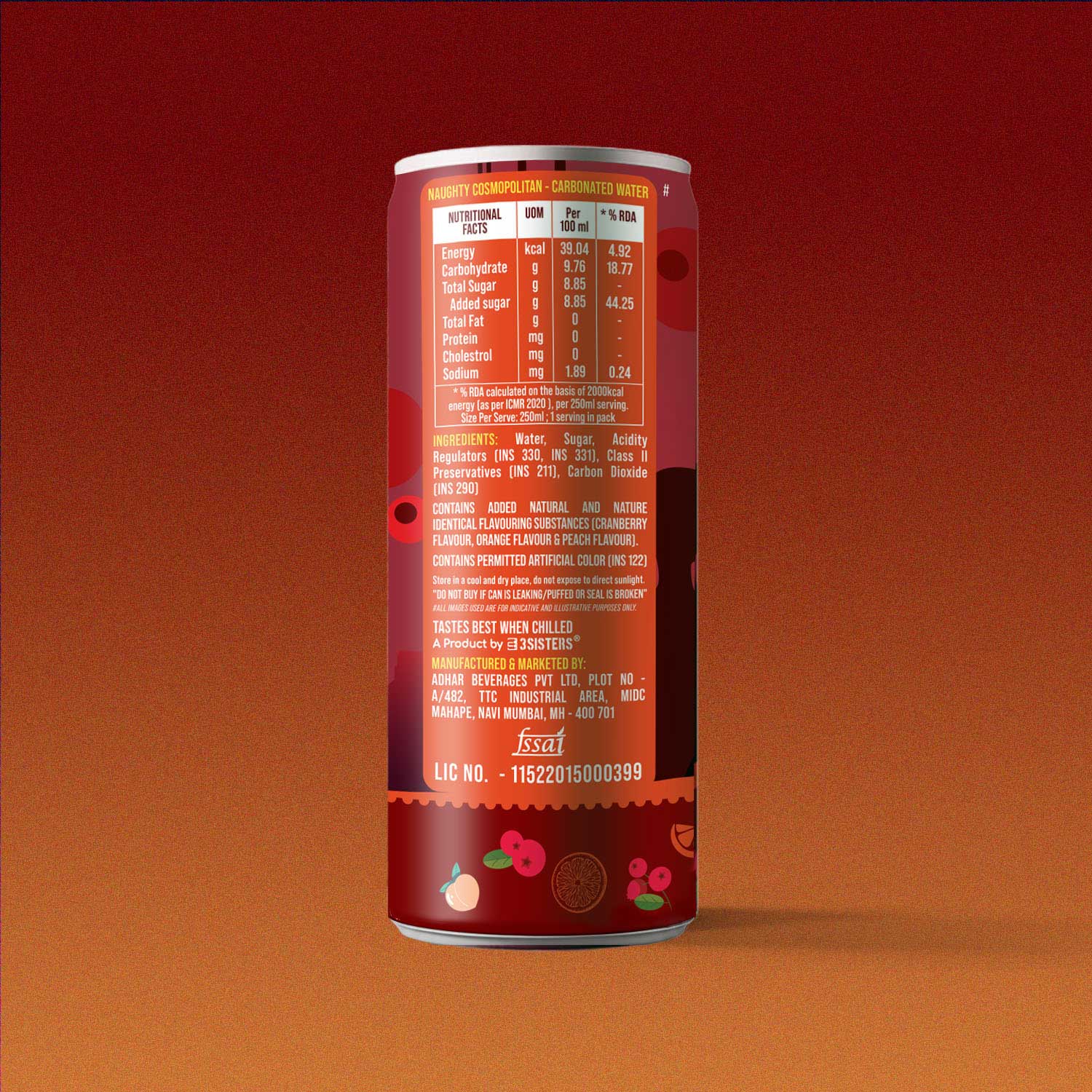 Aruba - Cosmopolitan Mocktail (12 Cans)