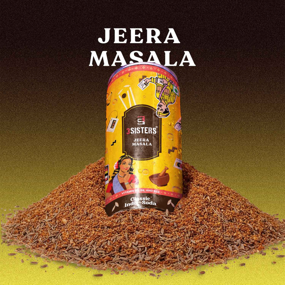 3Sisters Indie-Soda - Jeera Masala (12 Cans)