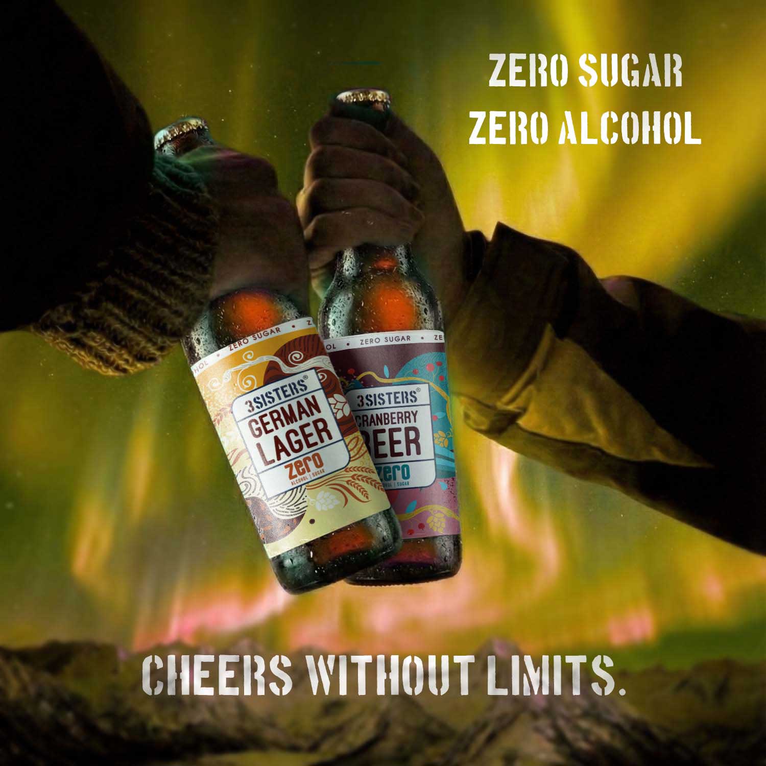 3Sisters Sugar-free Non-alcoholic Beers – Mixed (Glass Pints)