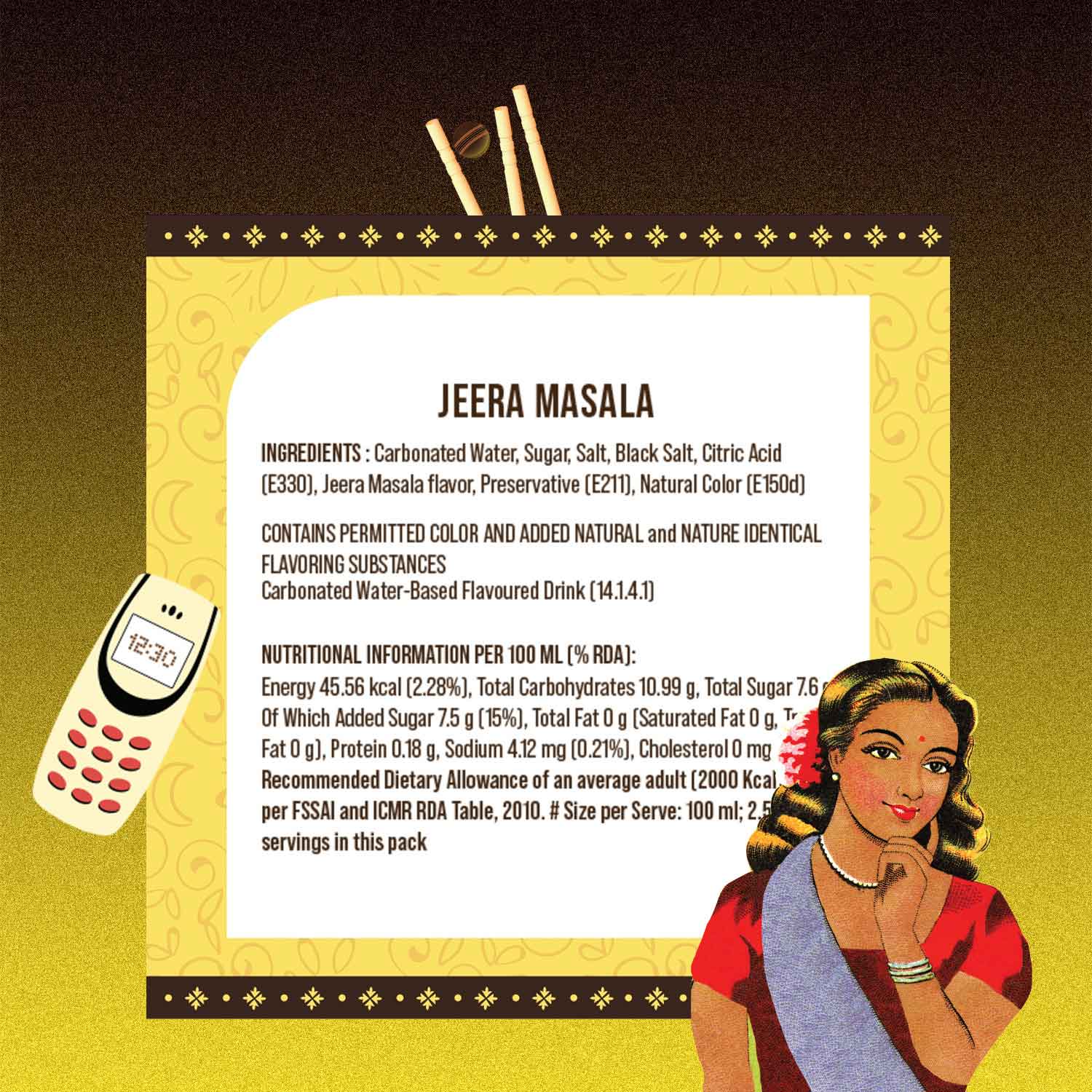 3Sisters Indie-Soda - Jeera Masala (12 Cans)