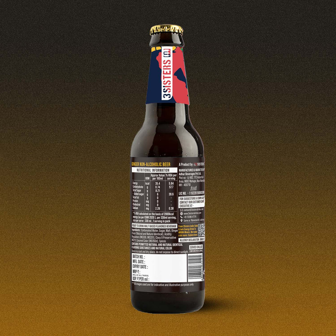 3Sisters Non-alcoholic Beer - Ginger