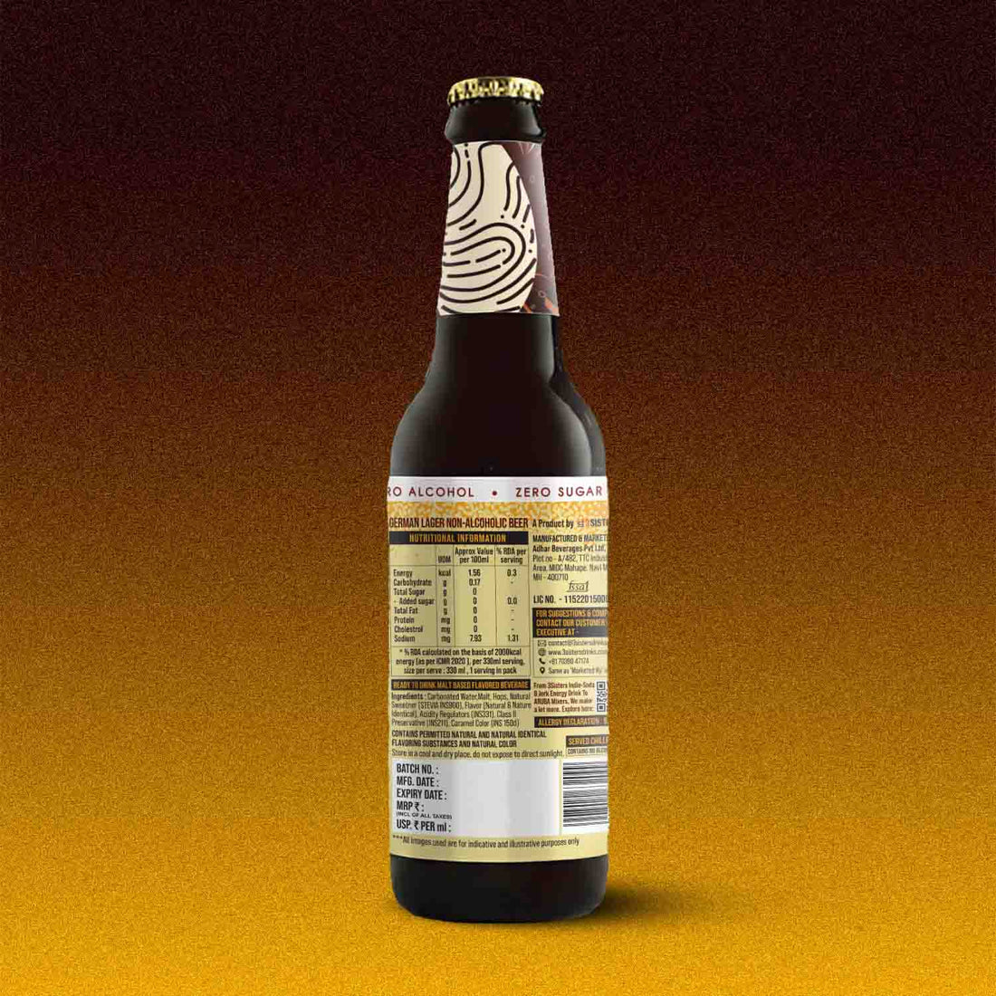 3Sisters Sugar-free Non-alcoholic Beers – German Lager (Glass Pints)