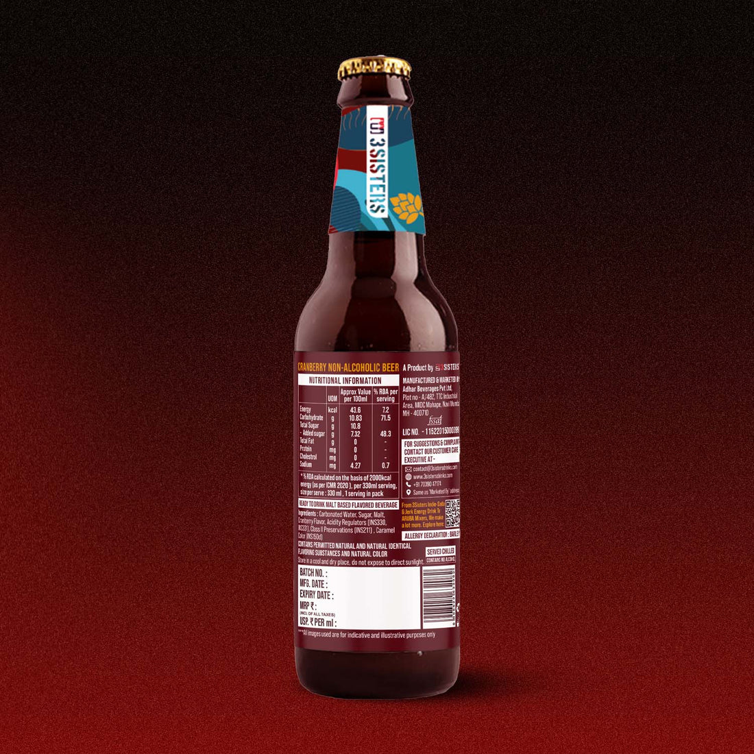 3Sisters Non-alcoholic Beer - Cranberry