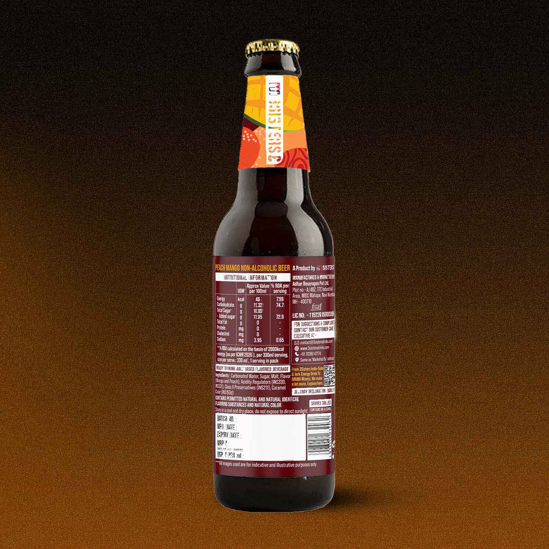 3Sisters Non-alcoholic Beer - Peach Mango