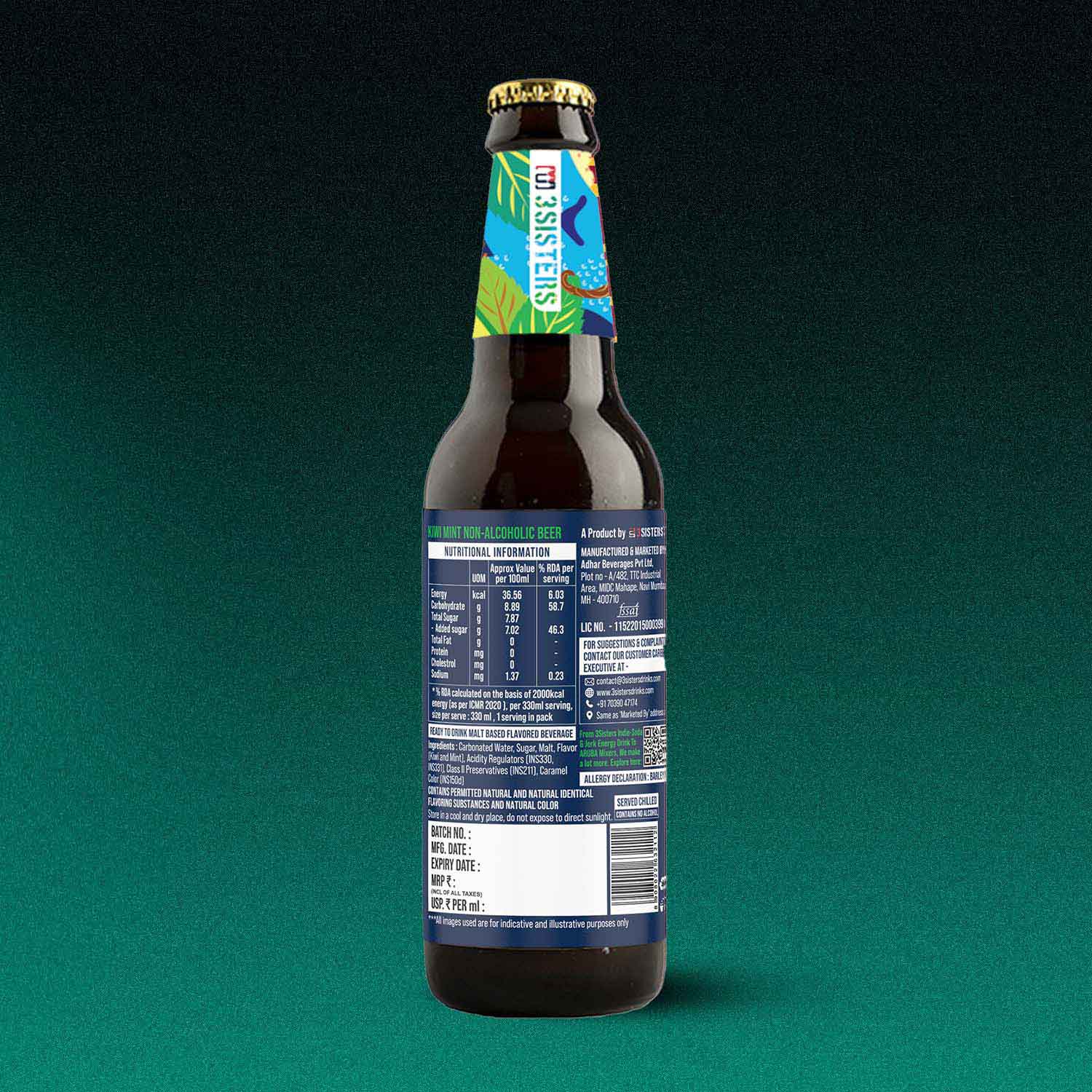 3Sisters Non-alcoholic Beer - Kiwi Mint