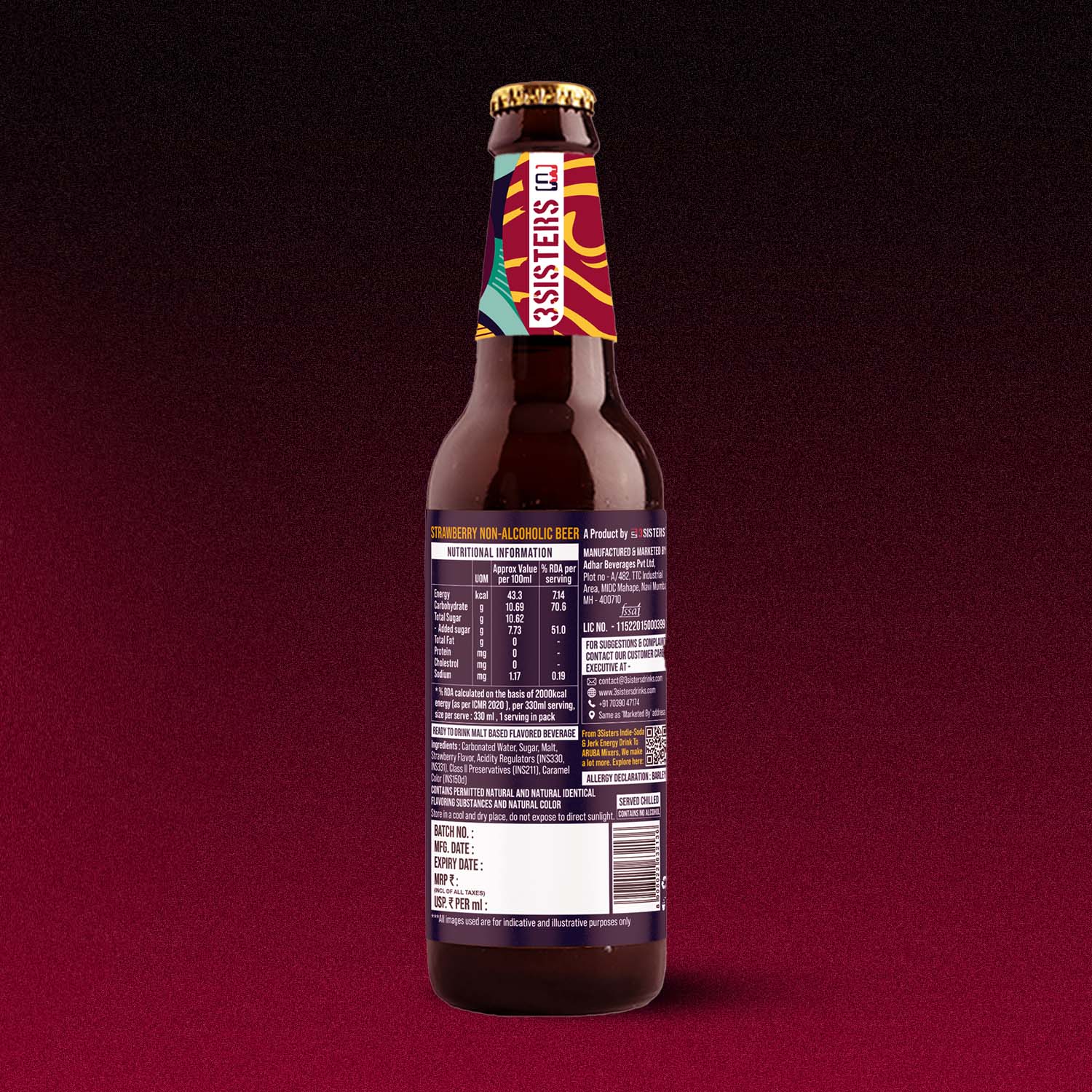 3Sisters Non-alcoholic Beer - Strawberry