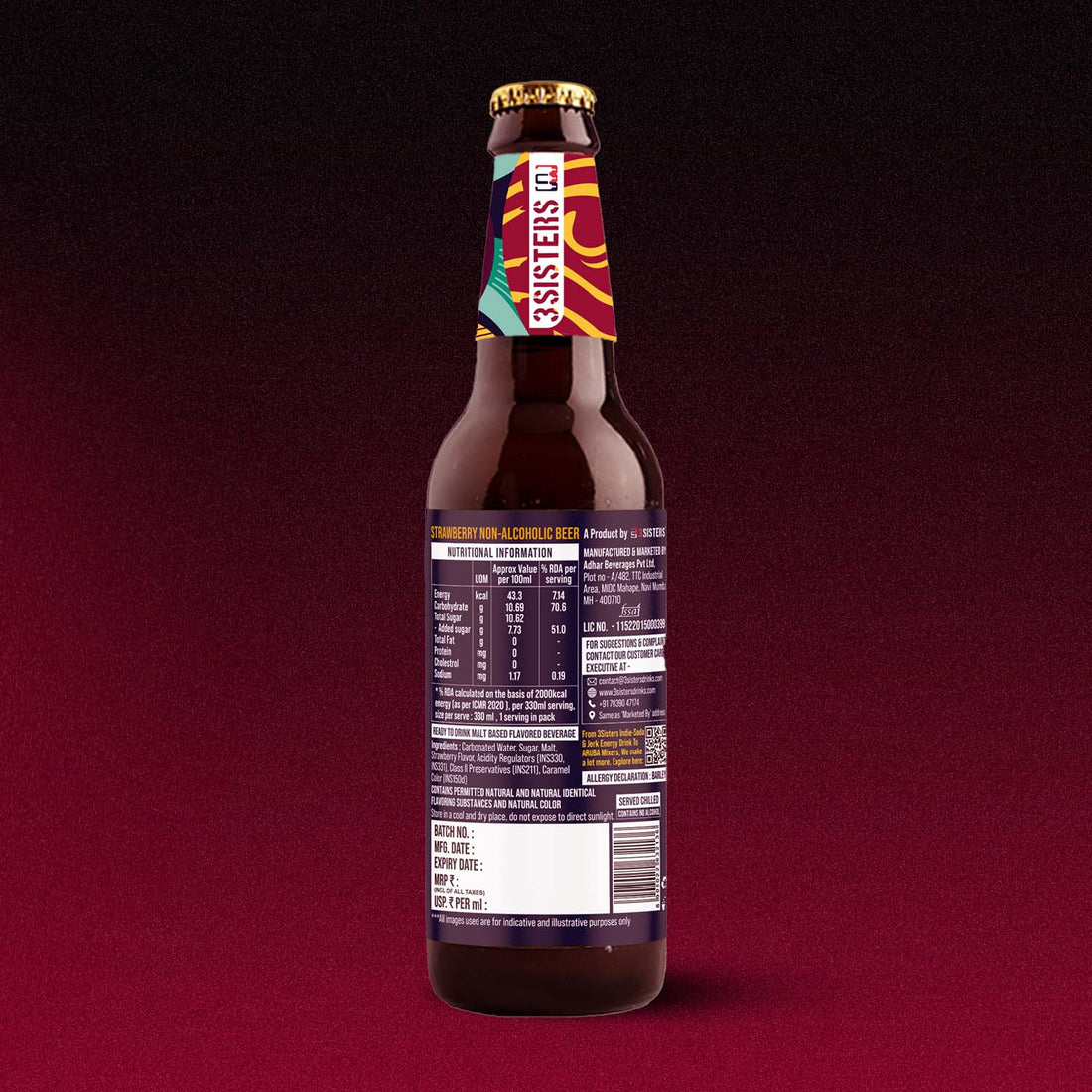 3Sisters Non-alcoholic Beer - Strawberry