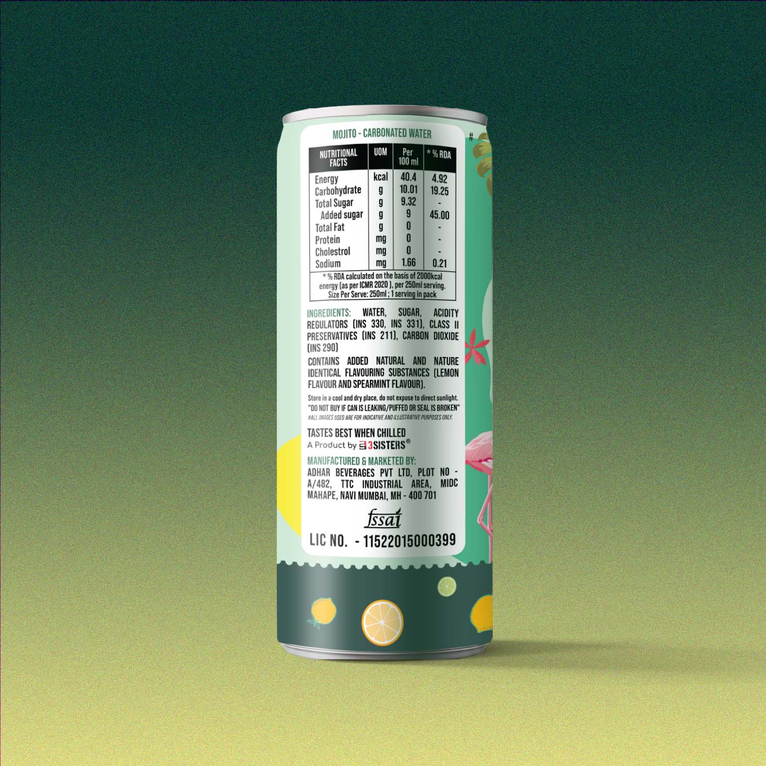 Aruba - Mojito Mocktail (12 Cans)