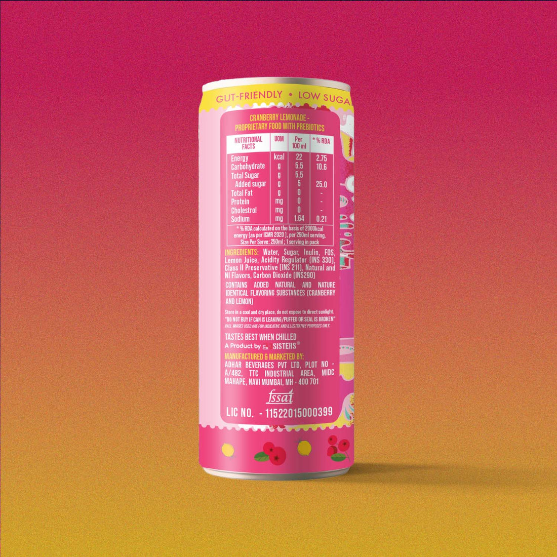 Aruba - Cranberry Lemonade - Prebiotic Mocktail