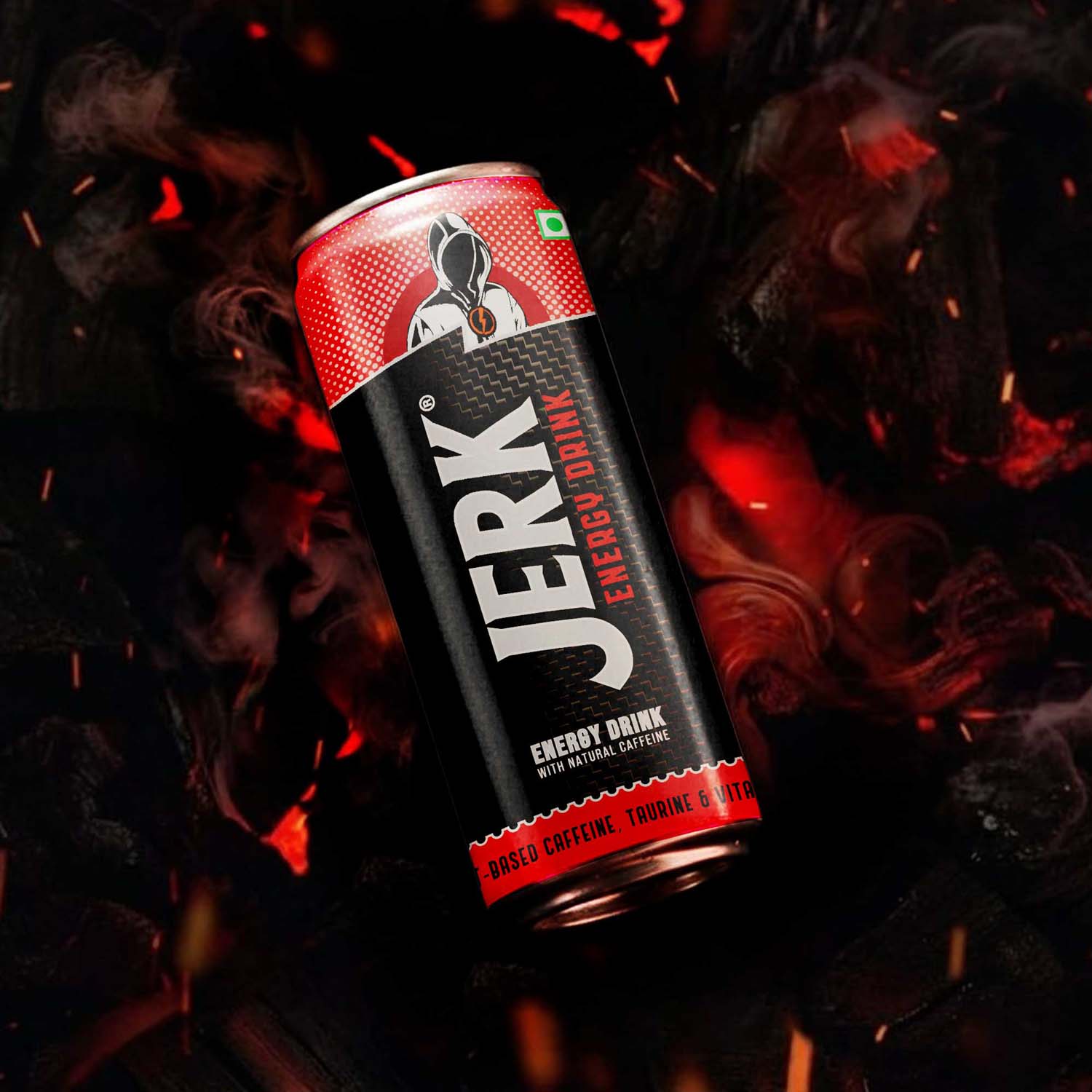Jerk Energy Drink - With Plant-Based Caffeine (12 Cans)