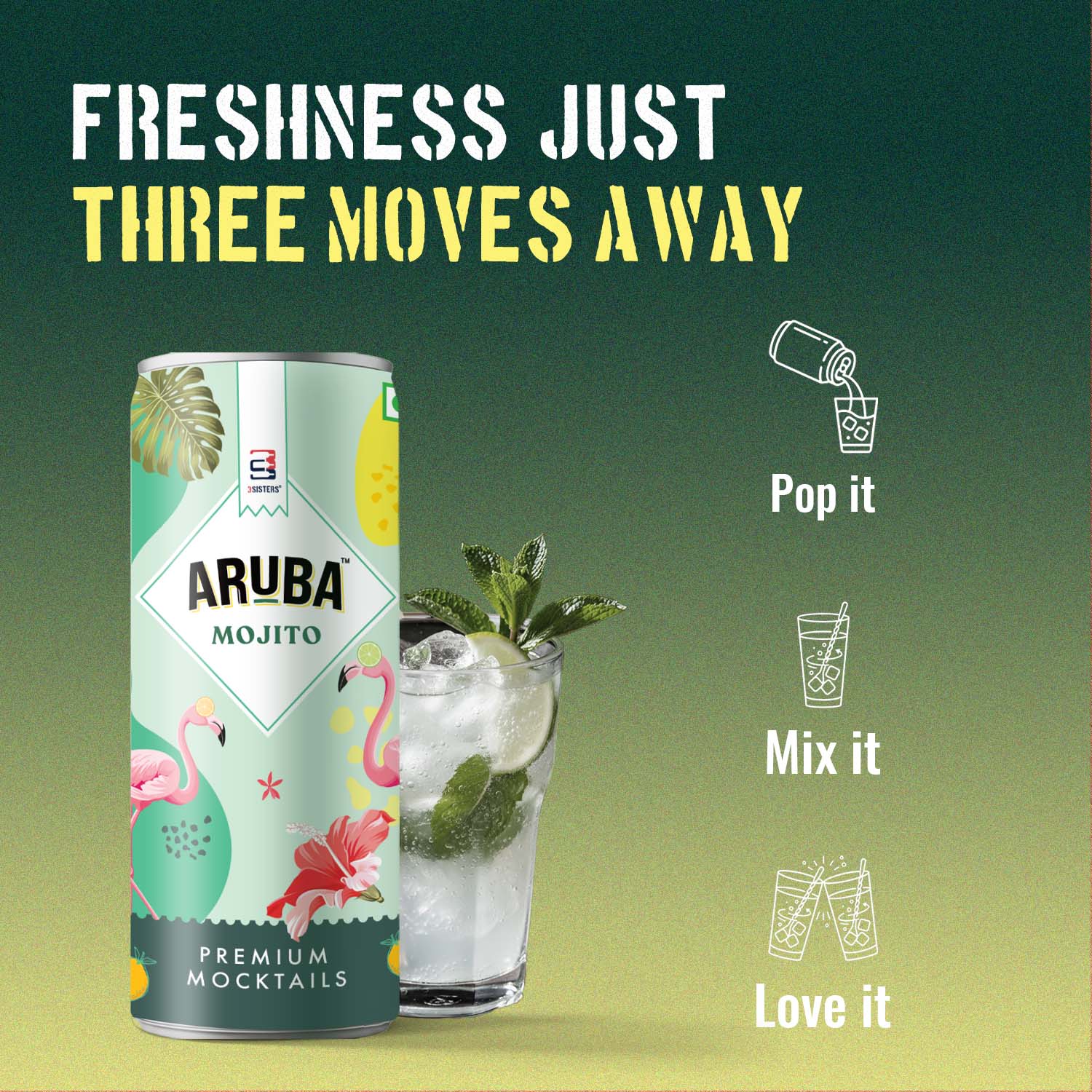 Aruba - Mojito Mocktail (12 Cans)