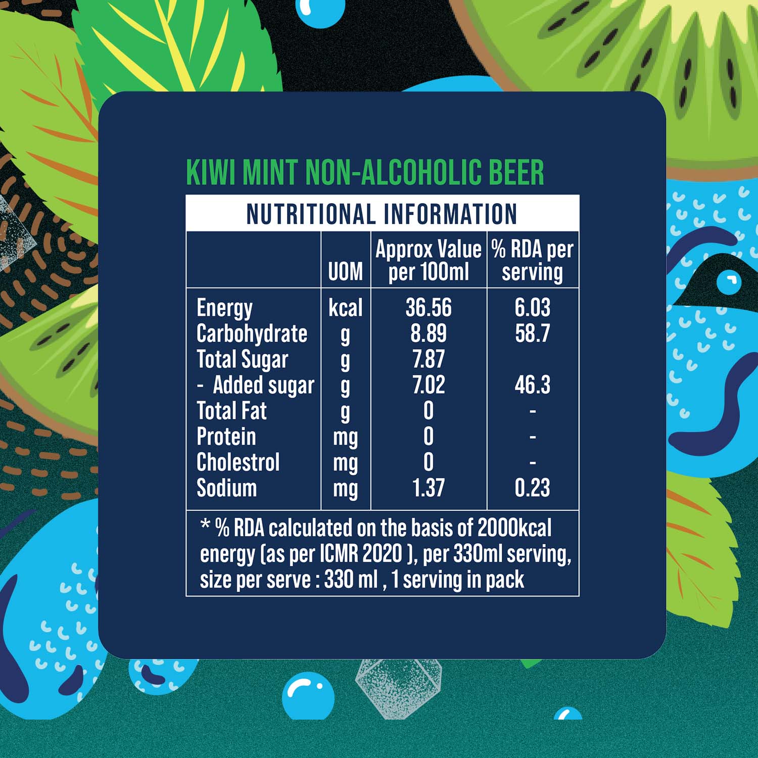 3Sisters Non-alcoholic Beer - Kiwi Mint