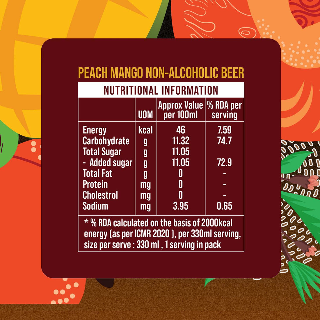 3Sisters Non-alcoholic Beer - Peach Mango