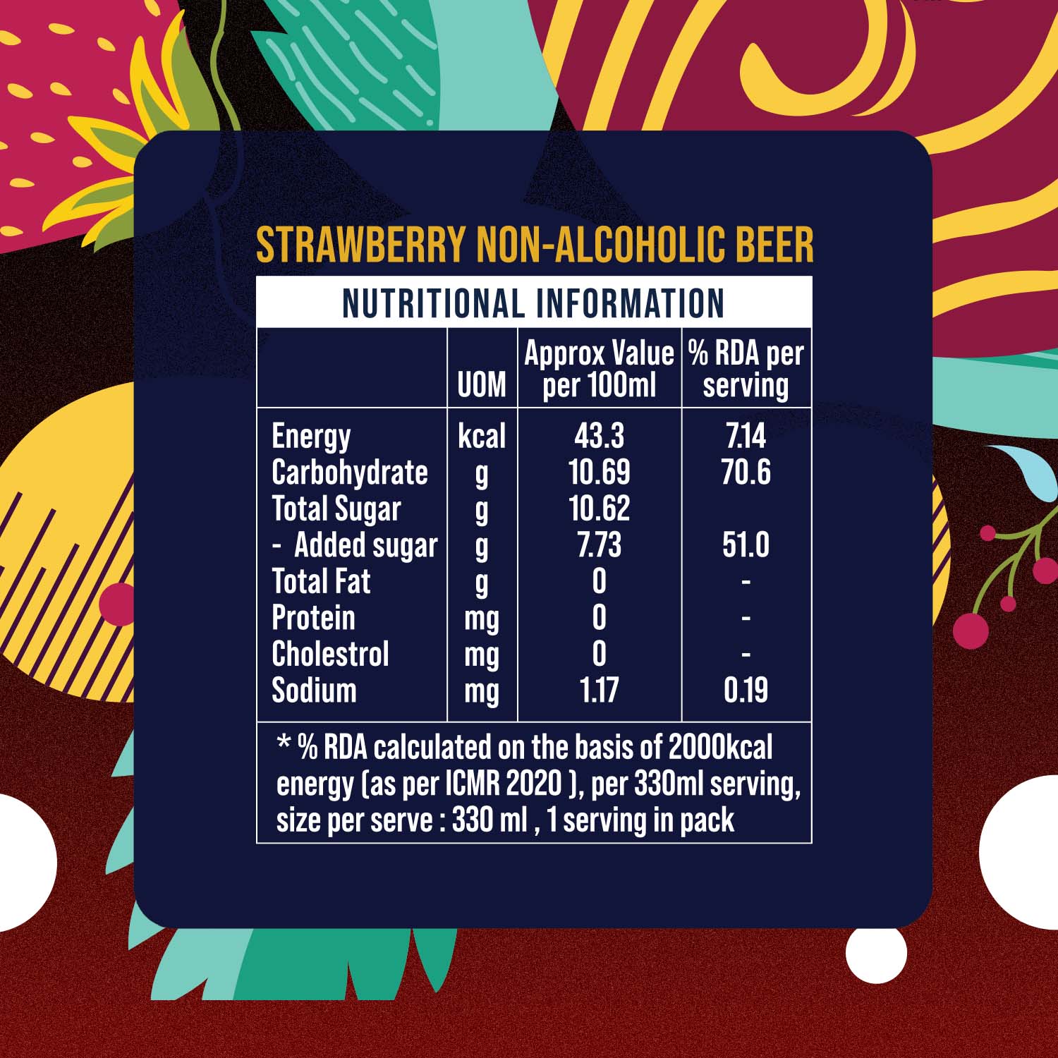 3Sisters Non-alcoholic Beer - Strawberry