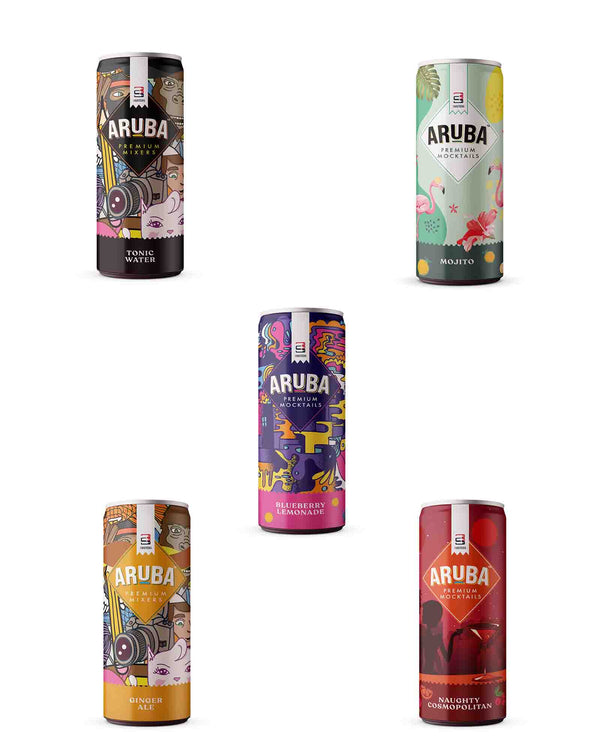 Aruba Mocktails & Mixers – Assorted Pack (12 Cans)