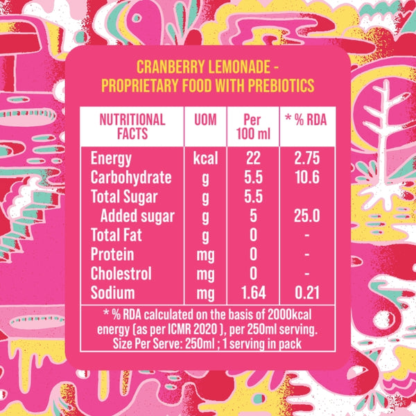 Aruba - Cranberry Lemonade - Prebiotic Mocktail