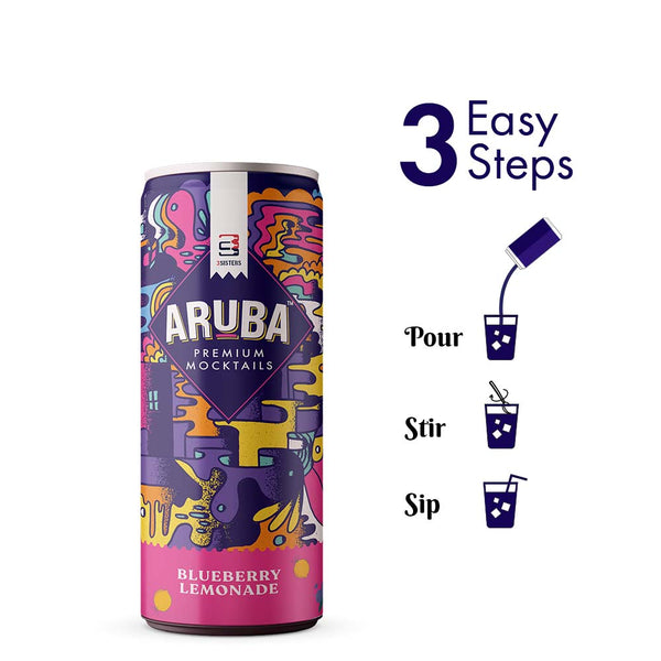 ARUBA – BLUEBERRY LEMONADE MOCKTAIL (12 Cans)