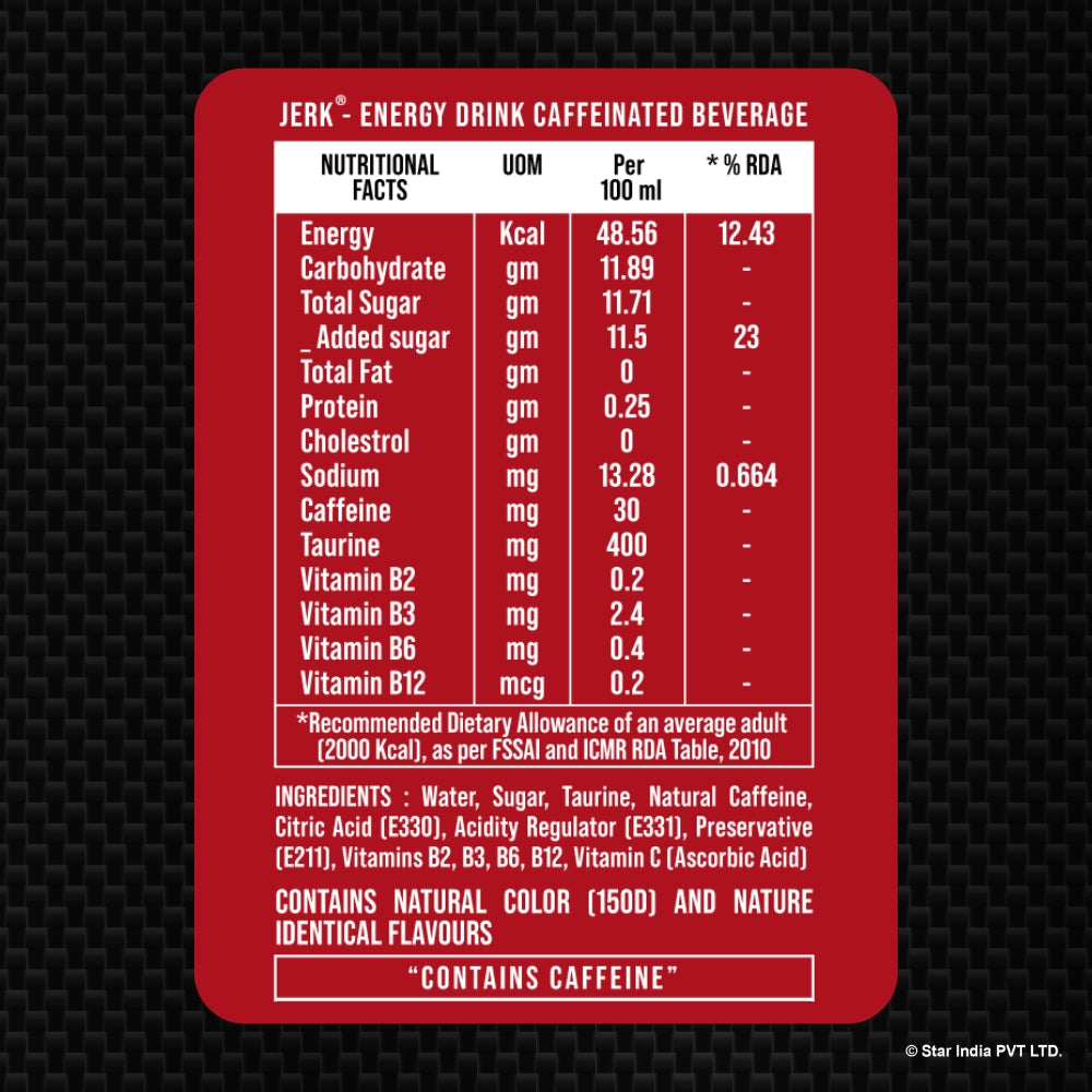 Jerk x Roadies - Special Edition Energy Drink