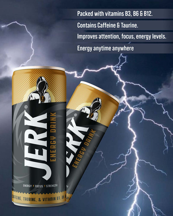 Jerk Energy Drink - Buy 12 Cans, Get 12 Free
