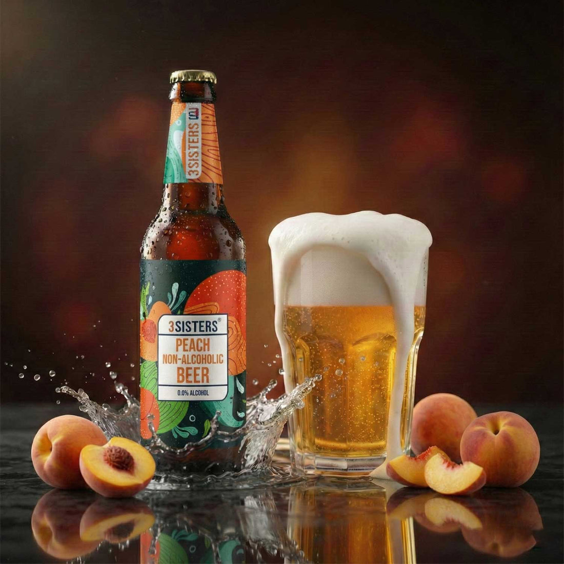 3Sisters Non-alcoholic Beer - Peach