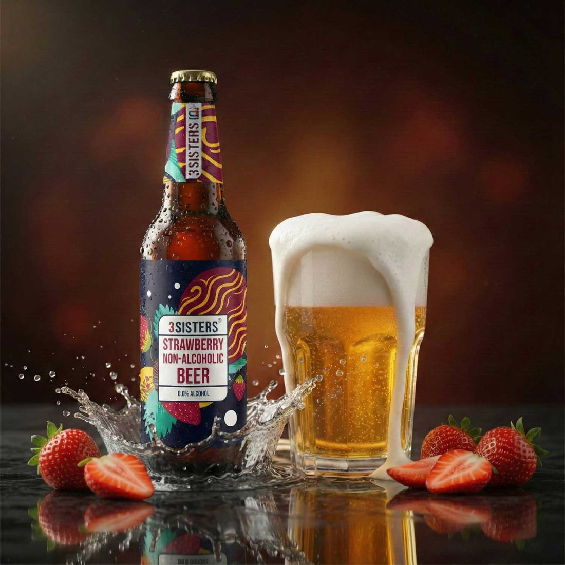 3Sisters Non-alcoholic Beer - Strawberry