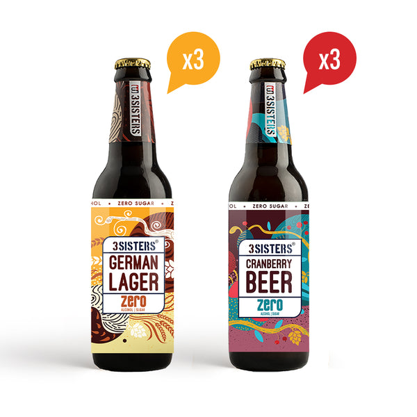SUGAR-FREE NON-ALCOHOLIC BEERS – MIXED PACK  (Glass Pints)